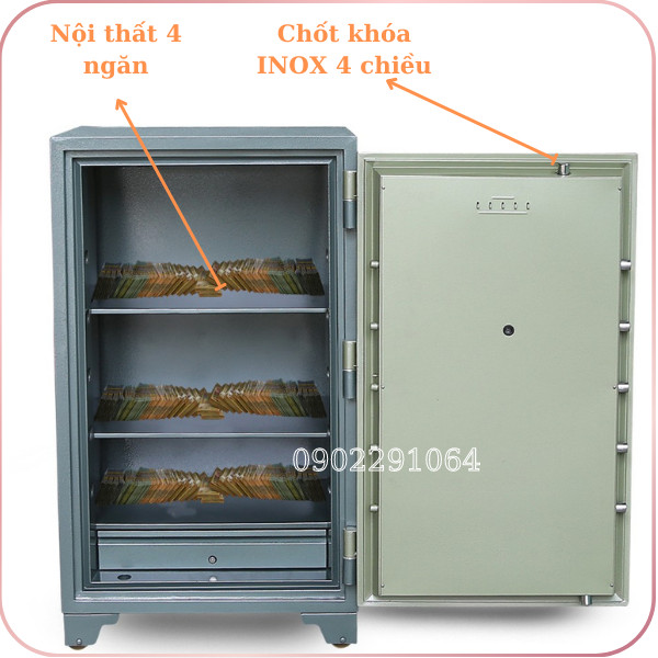 Hình ảnh Két Sắt cỡ lớn Ngân Hàng BEMC K250 NHA1 chống cháy1