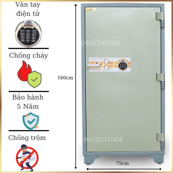 Két sắt ngân hàng BEMC K370FE NHA1 khóa vân tay điện tử