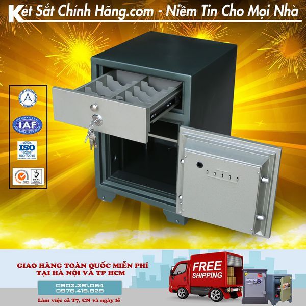 Hình ảnh Két Sắt Ngân Hàng có khay chia tiền GD1001