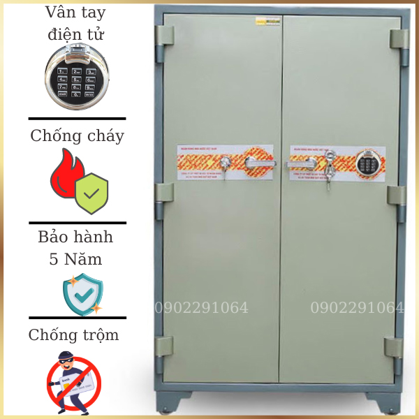 Két sắt ngân hàng BEMC K600F vân tay điện tử 2 cánh cao cấp