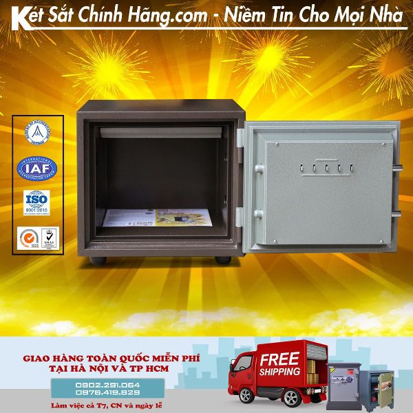 Hình ảnh két sắt nhỏ chống cháy trusafe HQ38KC1