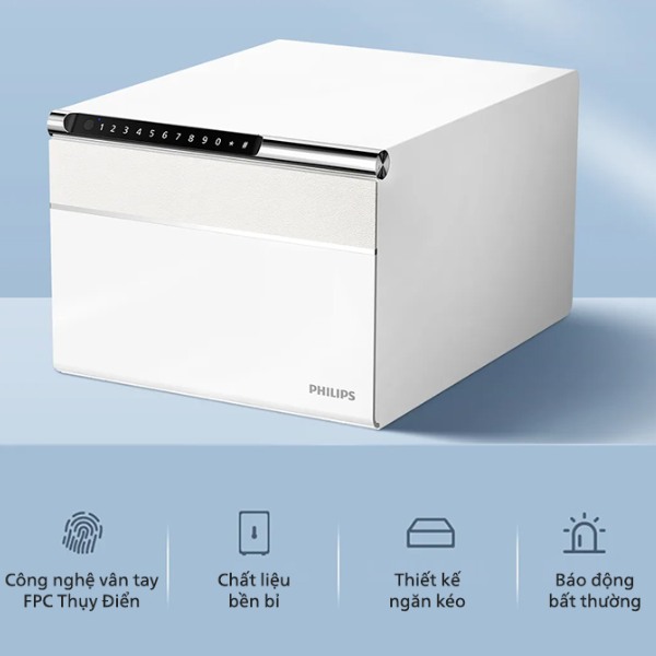 Hình ảnh Két sắt Philips SBX102 mini vân tay điện tử0