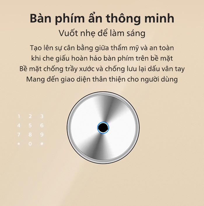 Bàn phím ẩn thông minh, chỉ sáng lên khi chạm vào