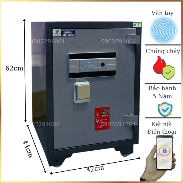 Két sắt Việt Tiệp KW39FE kết nối điện thoại 