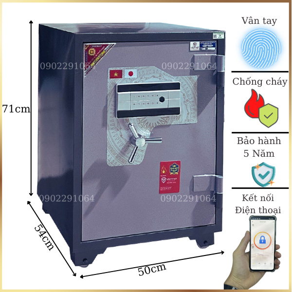 Két sắt chống cháy việt tiệp khóa vân tay điện tử kết nối điện thoại KW88FE