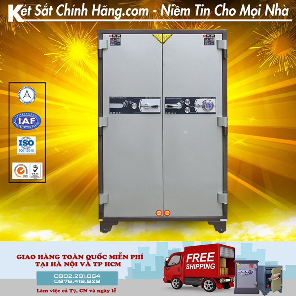 Hình ảnh Két sắt to 2 cánh khóa cơ đổi mã Trusafe TH1600DM0