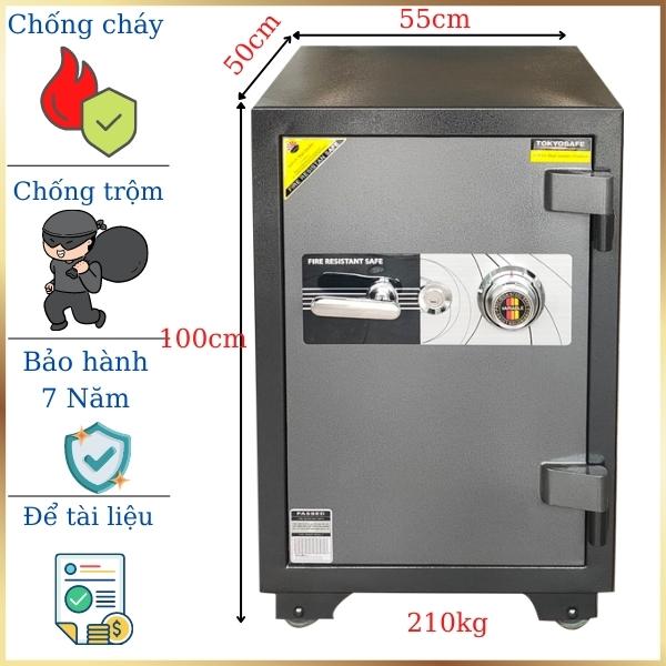 Hình ảnh Két sắt to cỡ lớn TOKYO TKO1000C khóa cơ chống cháy cho công ty0