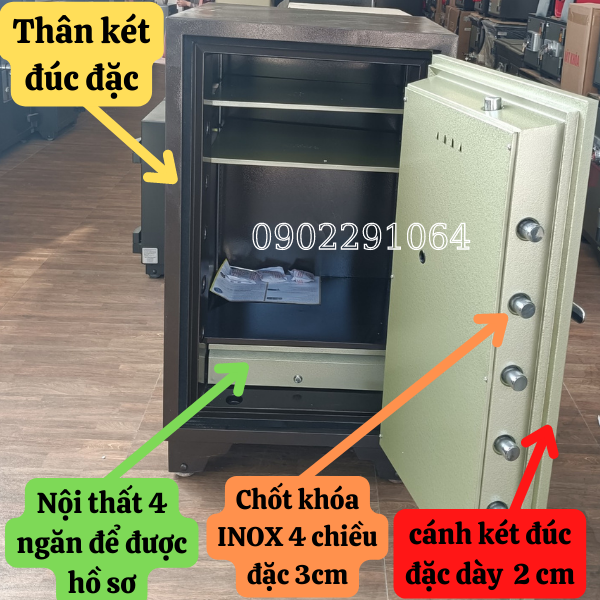 Hình ảnh Két sắt trusafe cỡ lớn C250 cơ đổi mã chống cháy1