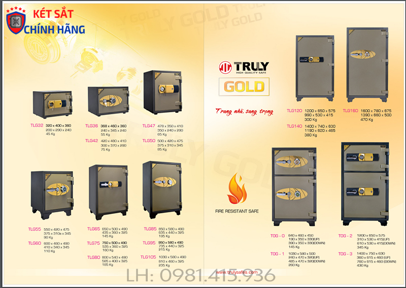 Két sắt TRULY GOLD cao cấp