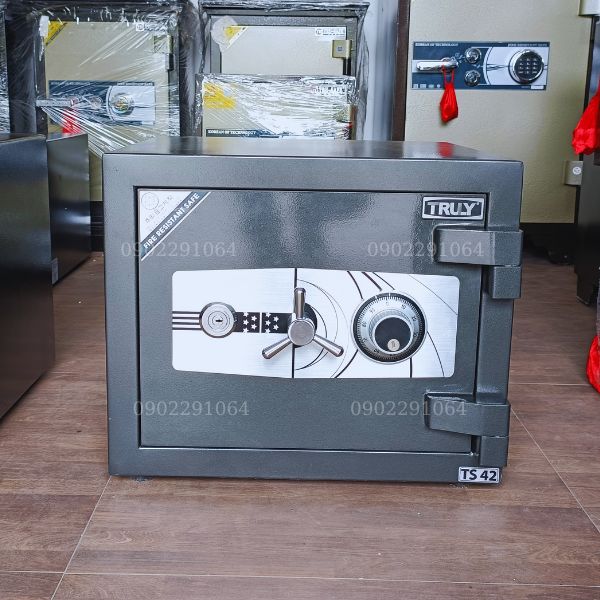 Hình ảnh Két sắt Truly siêu cường TS42C khóa cơ chống cháy màu đen0
