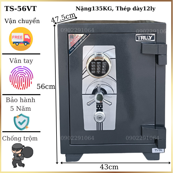 Két sắt siêu cường Truly TS56VT vân tay điện tử