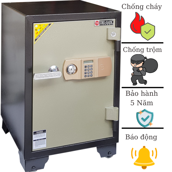 Két sắt Hàn Quốc điện tử chống cháy cao cấp Trusafe TH120DT chống trộm hiệu quả