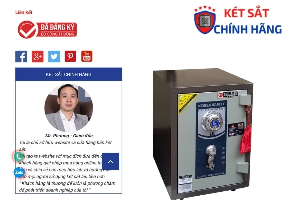 Chế độ bảo hành khi khách hàng mua két sắt Trusafe tại Đức Phương 