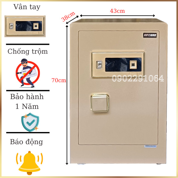 Hình ảnh Két sắt vân tay điện tử  AifeiBao HK-MD-70BL màu vàng chanh0