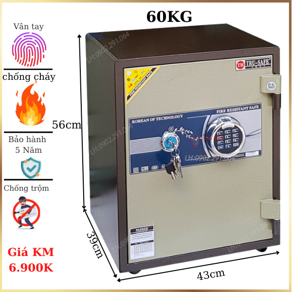 Hình ảnh Két sắt vân tay điện tử Hàn Quốc trusafe HQ683VTDT cao cấp0