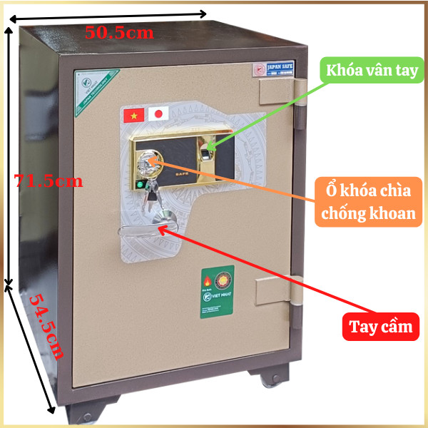 Hình ảnh Két sắt vân tay Việt Nhật chống cháy VN99VT cỡ trung2