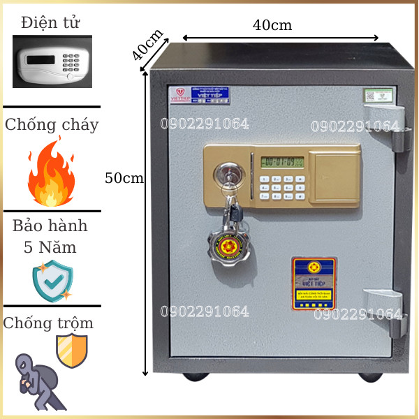 Két sắt điện tử việt tiệp KW50E chính hãng chống cháy có báo động