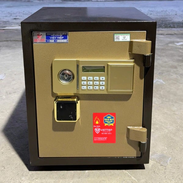 Két sắt điện tử Việt Tiệp KW50E điện tử màu nâu