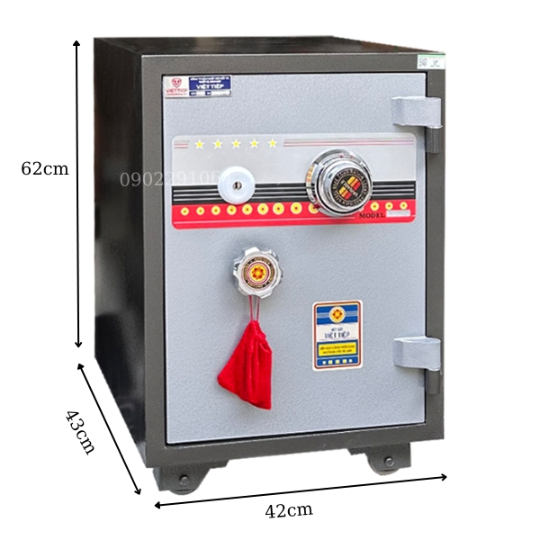 Hình ảnh Két sắt Việt Tiệp KW62DM khóa cơ đổi mã chống cháy cao cấp0