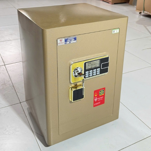 Két sắt chống cháy Việt Tiệp KW63SCE điện tử màu vàng