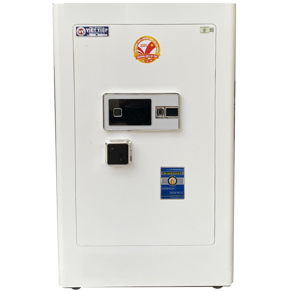 Két sắt Việt Tiệp VT100 màu trắng vân tay điện tử