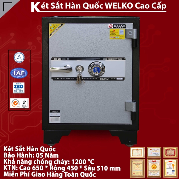 Hình ảnh Két sắt Welko KS125DM khóa cơ đổi mã2