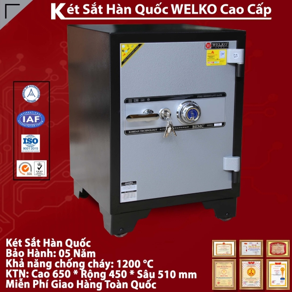 Két sắt Welko KS125DM khóa cơ đổi mã