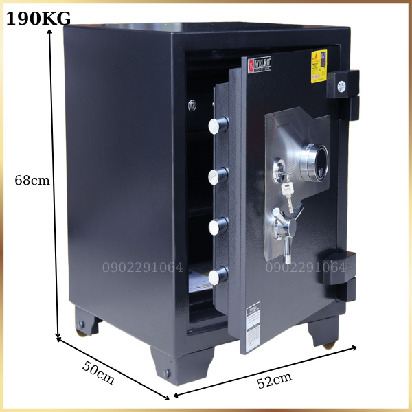 két sắt Welko US68C khóa cơ siêu cường màu đen chính hãng