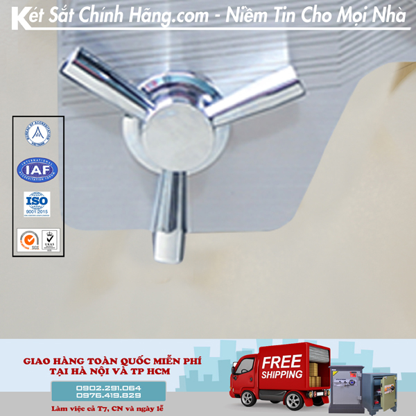 Két sắt xuất khẩu Mỹ có tay cầm mở két hiện đại