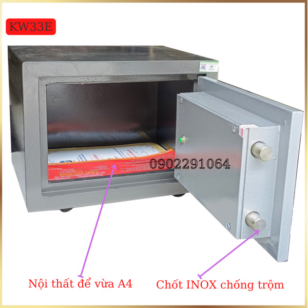 Hình ảnh Két sắt việt tiệp chính hãng  mini KW33C chống cháy1