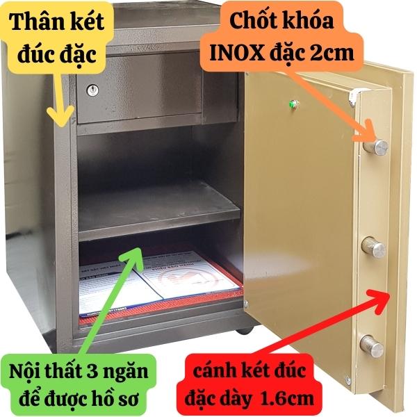 Hình ảnh Két sắt chống cháy VN40DT màu vàng gold khóa điện tử4