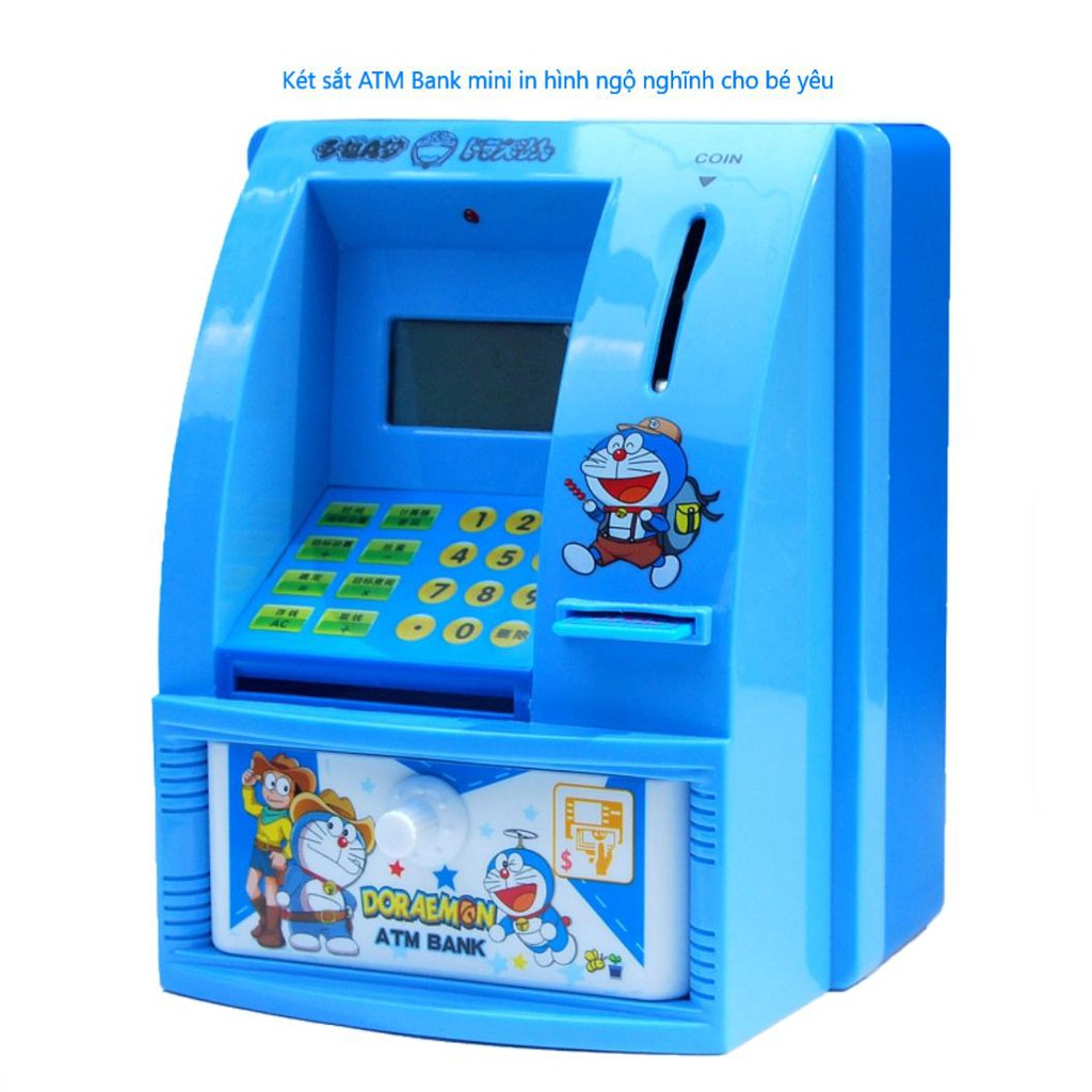 Mẫu 6 : két sắt mini doremon hình chiếc ATM