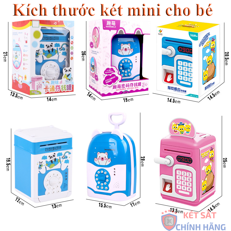 Kích thước két mini đồ chơi cho bé